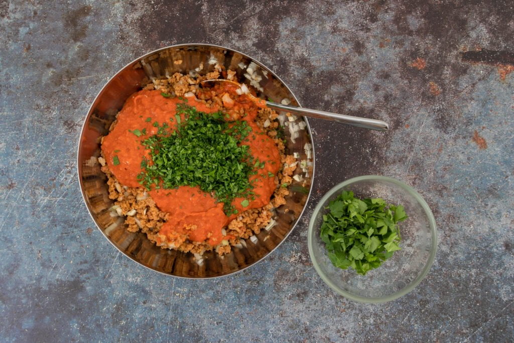 lamachun vegan geschnittene und gemischte zutaten