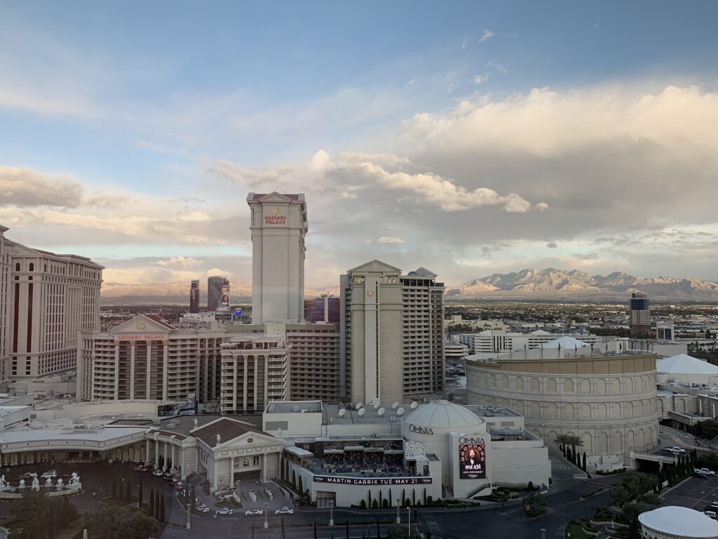 Las Vegas Stip Aussicht aus dem Flamingo Hotel