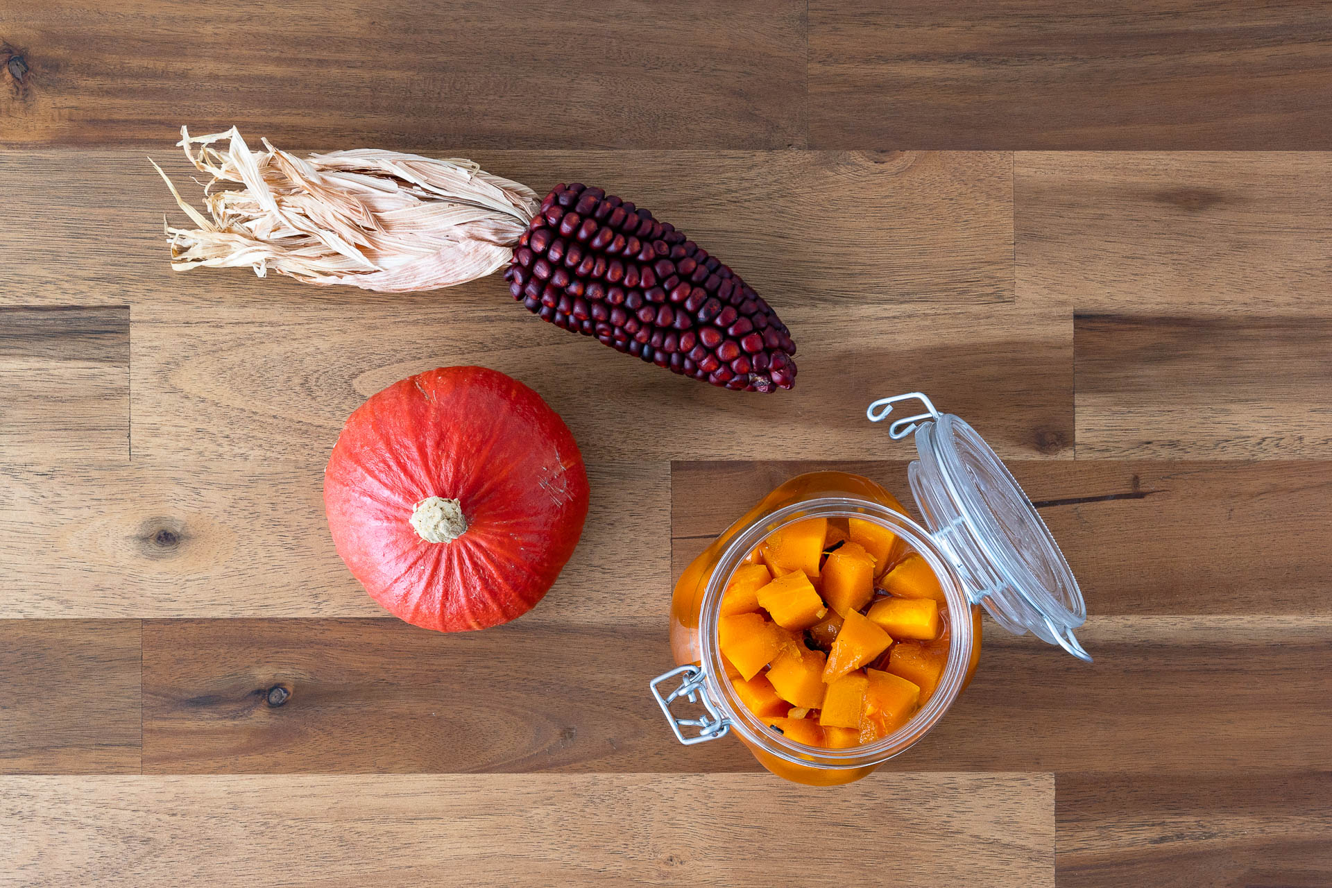 Eingemachter Kürbis süss-sauer Eingemachter Kürbis süss-sauer