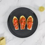 chicoree tacos mit tempeh haselnussfuellung und limette