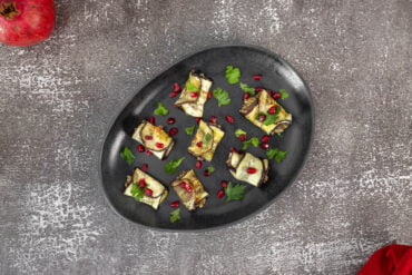 Aubergine mit Nussfuellung
