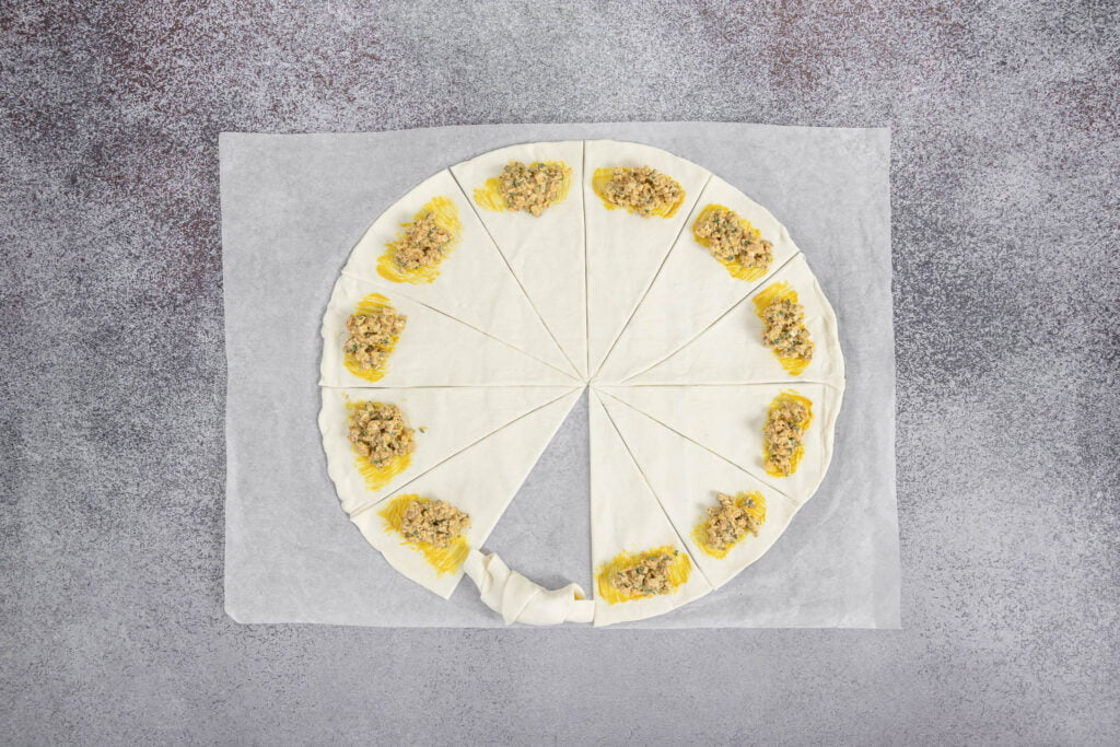 Vegane Schinkengipfeli mit Räuchertofu