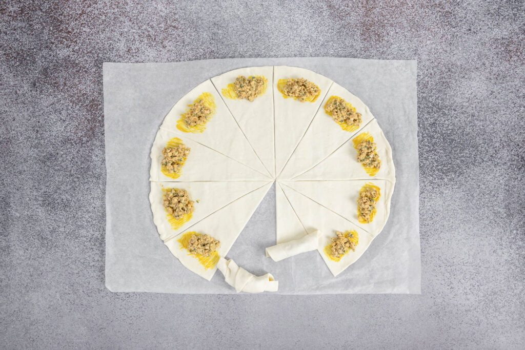 Vegane Schinkengipfeli mit Räuchertofu