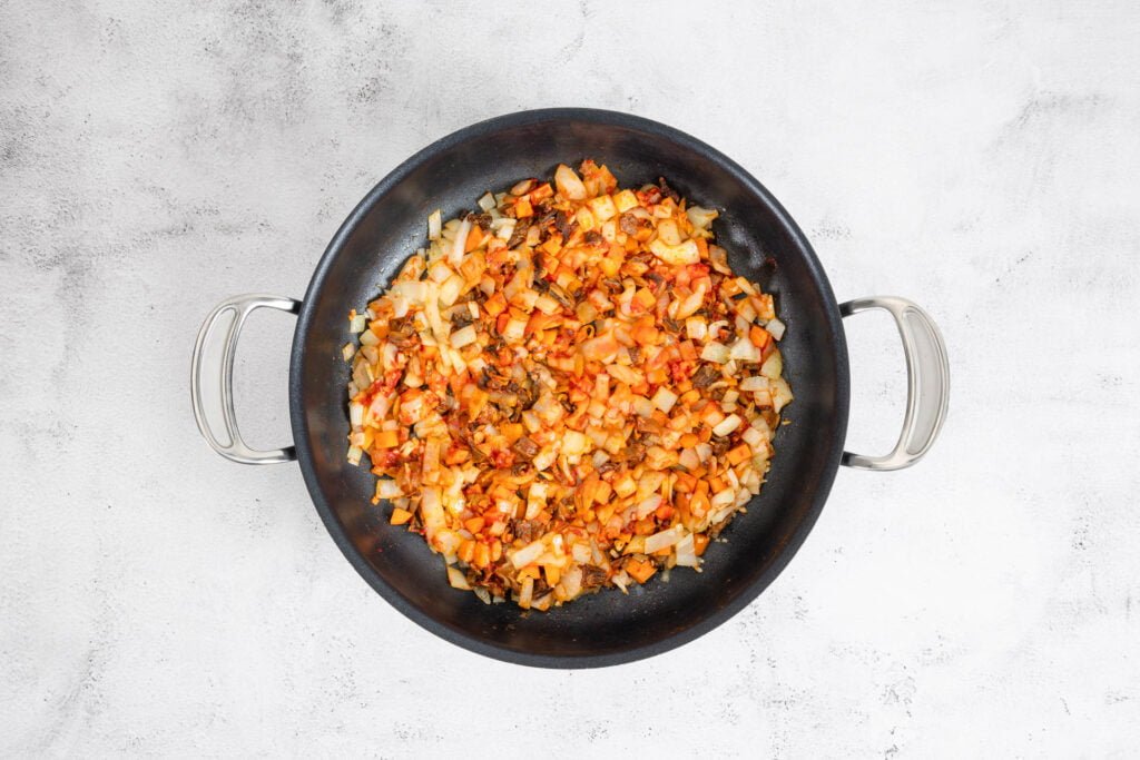 Jackfriut Ragout vegan mit Rotweinsauce