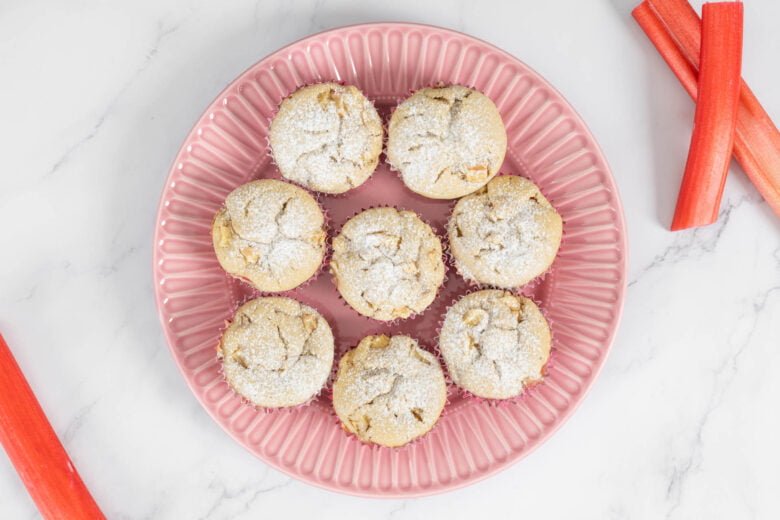 Vegane Rhabarber Muffins