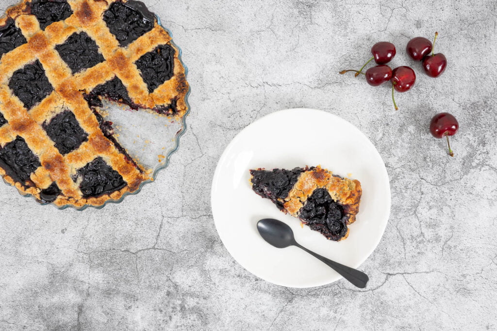 Veganer Cherry Pie - Kirschkuchen
