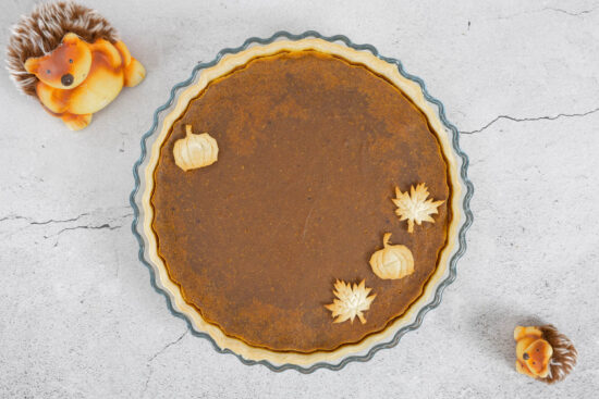 Veganer Pumpkin Pie - Thanksgiving Kuchen mit Kürbis