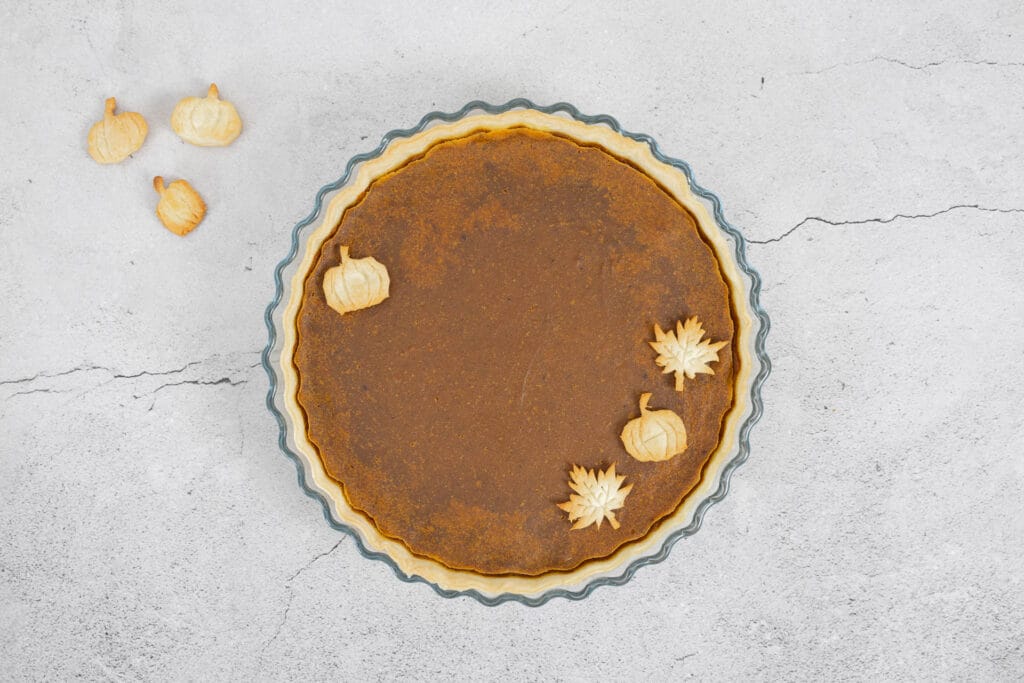 Veganer Pumpkin Pie - Thanksgiving Kuchen mit Kürbis