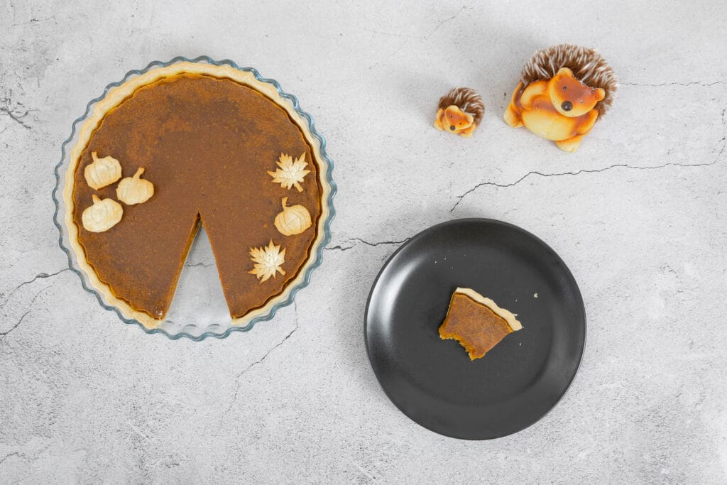 Veganer Pumpkin Pie - Thanksgiving Kuchen mit Kürbis