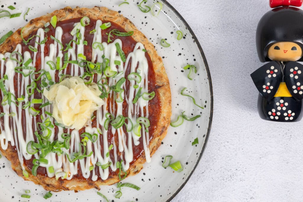 Okonomiyaki vegan - Japanische Gemüse Pancakes