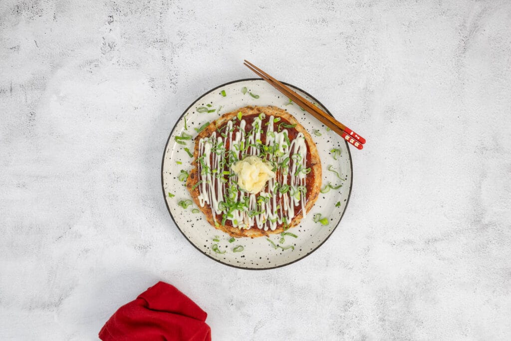 Okonomiyaki vegan - Japanische Gemüse Pancakes