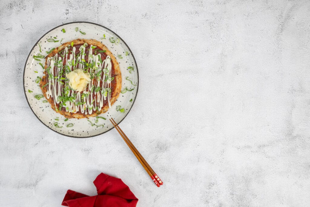 Okonomiyaki vegan - Japanische Gemüse Pancakes